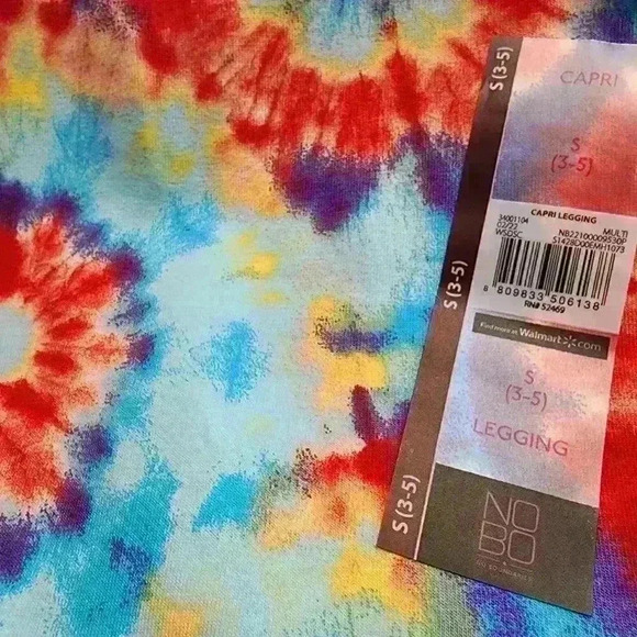 NWT No Boundaries Womens Capri Legging Juniors Size S, M, L, XL Tie Dye Print - Picture 3 of 7